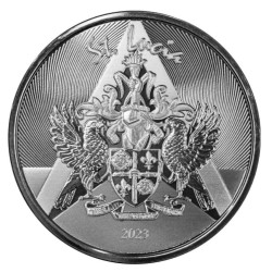 1 oz Coat of arms St. Lucia 2023 Prooflike $2 v blistru