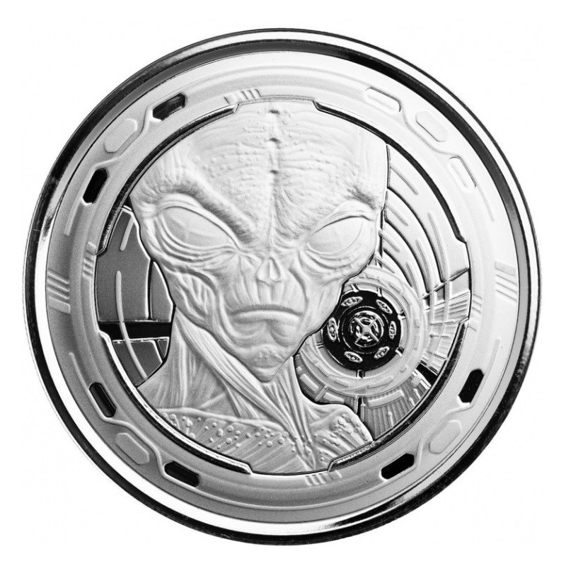 1 oz Alien 2022 BU Ghana 5 Cedis Ag ST