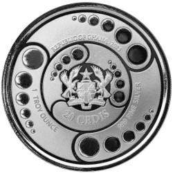 1 oz Alien 2023 BU Ghana 5 Cedis Ag ST