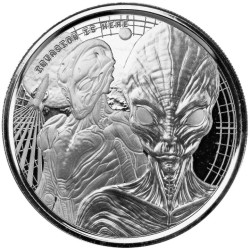 1 oz Alien 2023 BU Ghana 5 Cedis Ag ST