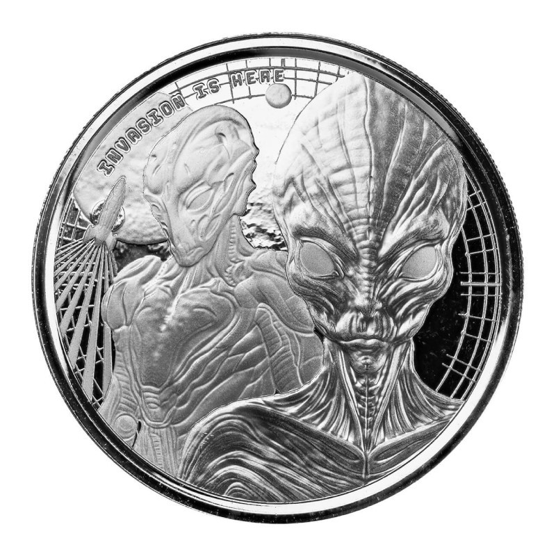 1 oz Alien 2023 BU Ghana 5 Cedis Ag ST