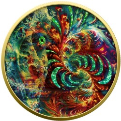 1 oz The fractal destiny Libertad 2024 Mexico .999Ag gilded