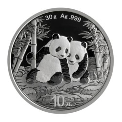 30 g Čínská Panda 2026 BU .999Ag HM