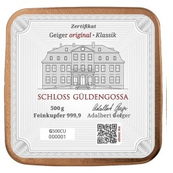 copper bar 500g Geiger .9999 Cu