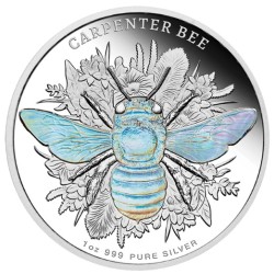 1 oz CARPENTER BEE Native Bees 2026 NIUE PROOF Ag