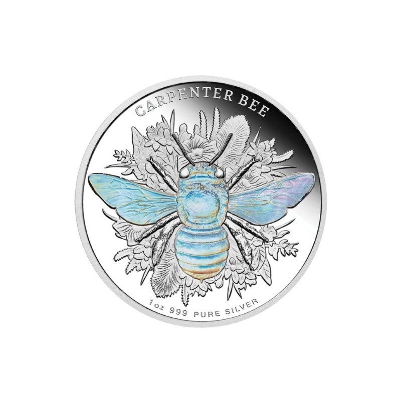 1 oz CARPENTER BEE Native Bees 2026 NIUE PROOF Ag