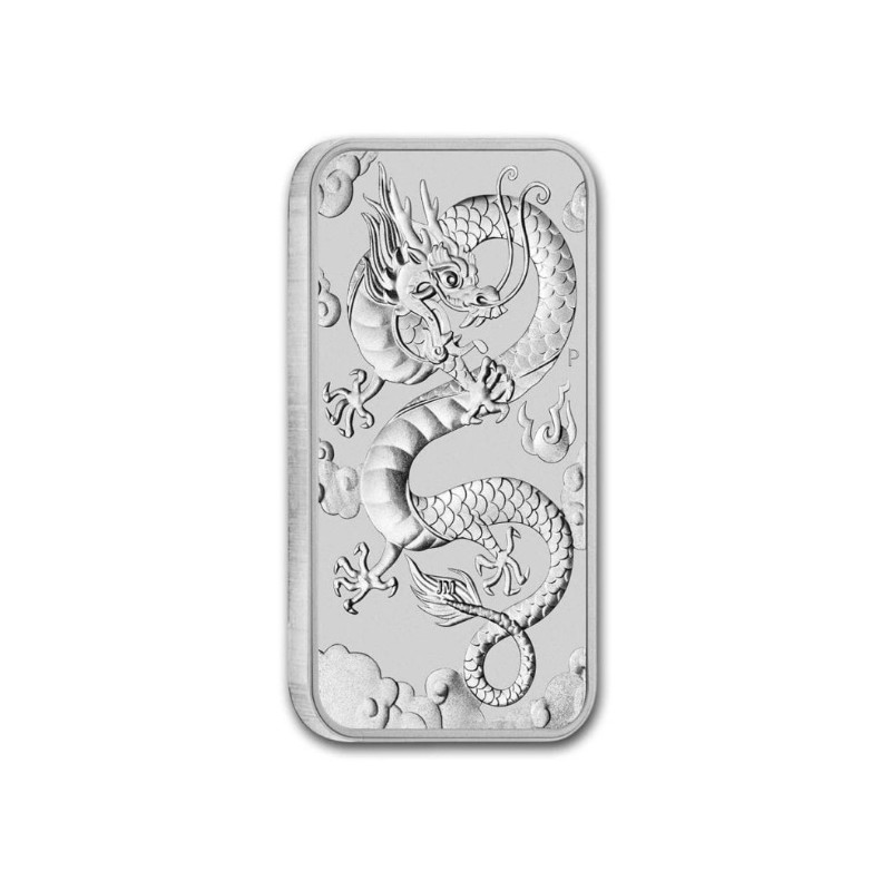 1 oz Rectangular Dragon 2019 BU 1$ Austrálie (v kapsli) HM