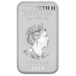 1 oz Rectangular Dragon 2019 BU 1$ Austrálie (v kapsli) HM