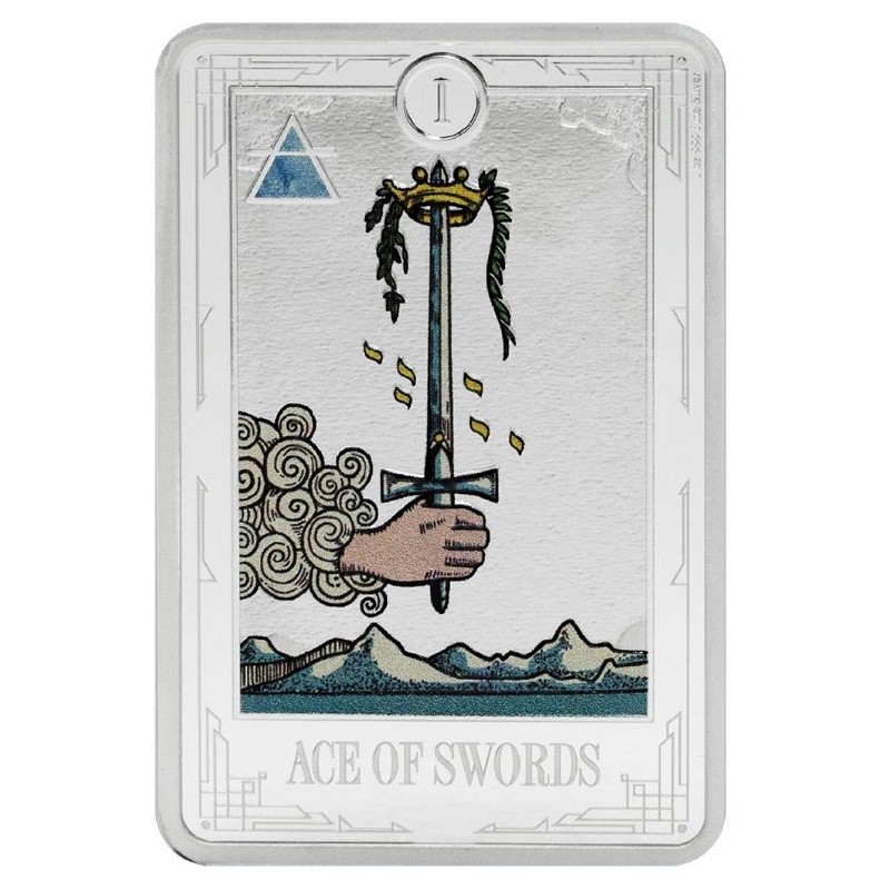 1 oz TAROT Ace of swords ESO mečů 2025 NIUE PROOF HM