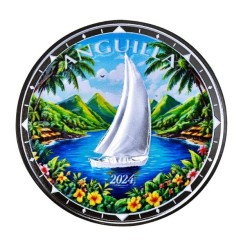 stříbrná mince 1 oz  Montserrat Blue Girdled Angelfish 2021 PROOF