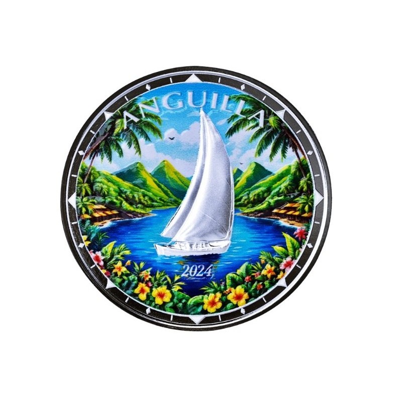 stříbrná mince 1 oz  Montserrat Blue Girdled Angelfish 2021 PROOF