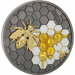 silver coin 2 oz Bee Bionic Genesis $2 Niue 2026 PROOF HM