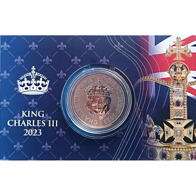 1 oz Britannia 2023 crowned King Charles III.BU in CARD - numbered