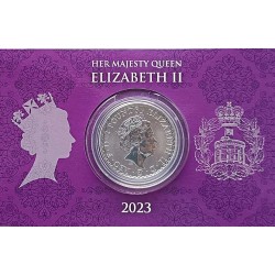 1 oz Britannia 2023 BU Elizabeth II. in CARD - numbered HM