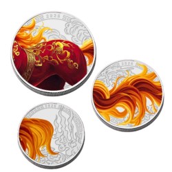 Silver Year of the Horse (Rok koně) Fractional Set 3,75$ FIJI 2026
