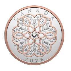 1 oz CELEBRATE LOVE (LÁSKA) KANADA 20CAD 2026 PROOF + gilded