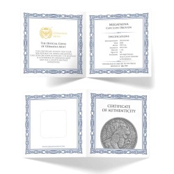 stříbrná mince 1 oz Megafauna LEV JESKYNNÍ LIBÉRIE 2026 BU + UV+ box