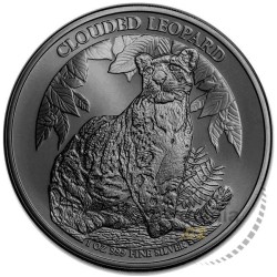 1 oz Leopard obláčkový 2023 Black Platinum Ag