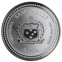 1 oz Seahorse 2025 Samoa BU 2 Tala .999Ag