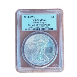 1 oz American Eagle 2011 NGC MS69 Struck at West Point Mint