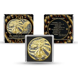 stříbrná 1 oz American Eagle 2026 Golden Ring 250. výročí deklarace