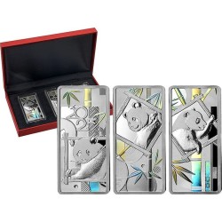 3 x 20 g set Shanghai Mint PANDA 2025 PROOF Holo