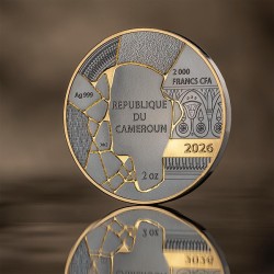 2 oz Nefertiti Kintsugi Art 2026 Cameroon 2000CFA zlacená