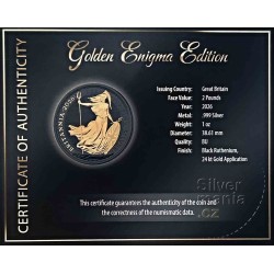 GOLDEN ENIGMA 1 oz Britannia 2026 BU 2 Pounds Ruthenium+gilded