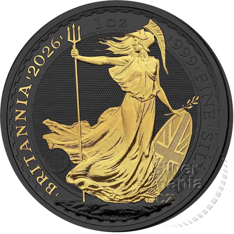 GOLDEN ENIGMA 1 oz Britannia 2026 BU 2 Pounds Ruthenium+gilded