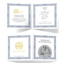 stříbrná mince 1 oz Sudičky Norns URD 2026 BU + CoA