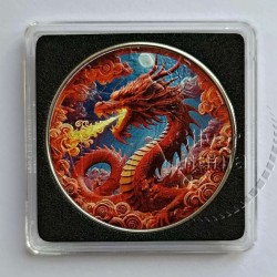 1 oz Dragon of Fire American Eagle 2024 Ag kolorovaná HM