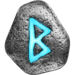 silver cast bar 1 oz Runa Berkanan .9999 Ag Antique + UV