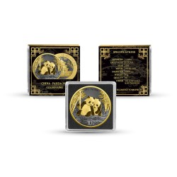 1 oz stříbrná China Panda 2026 Golden Ring
