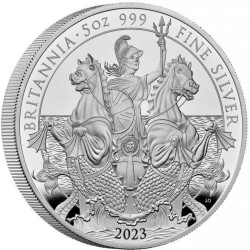 silver 5 oz Britannia 2023 PROOF GB 10pounds