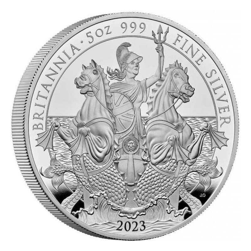 silver 5 oz Britannia 2023 PROOF GB 10pounds