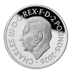 1 oz Britannia 2026 PROOF stříbrná mince 2 Pounds .9999Ag
