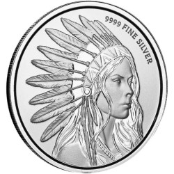 stříbrná 1 oz Buffalo Girl .9999Ag