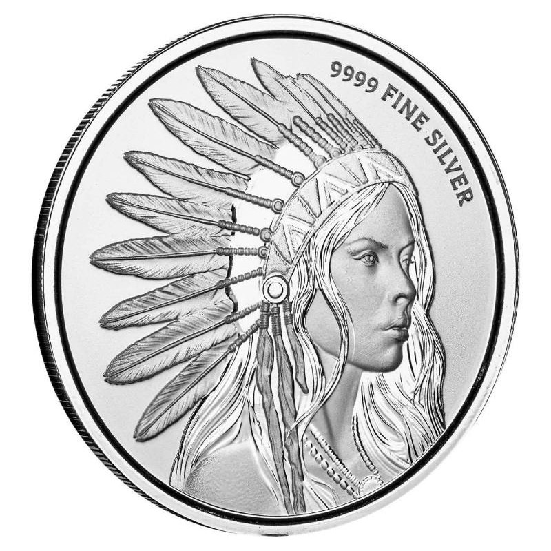 stříbrná 1 oz Buffalo Girl .9999Ag