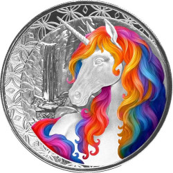 1 oz Unicorn "BLOSSOM" jednorožec $1 Fiji 2025 kolorovaná