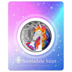 1 oz Unicorn "BLOSSOM" $1 Fiji 2025 coloured