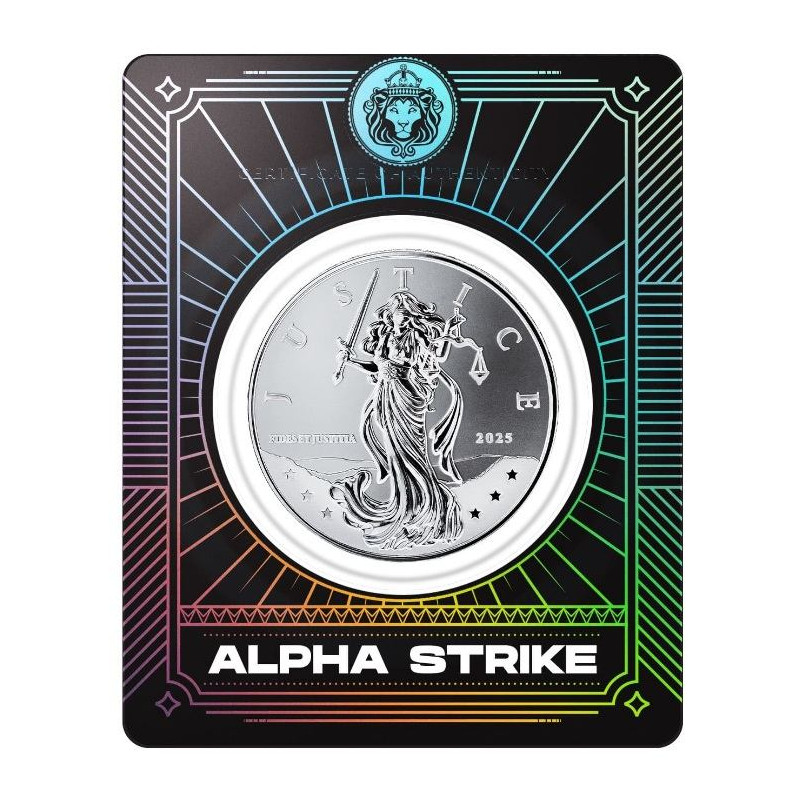 1 oz Justice 2025 BU Alpha strike Limited .999Ag