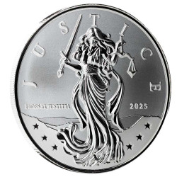 silver coin 1 oz Lady Justice 2025 NIUE Prooflike .999Ag