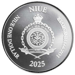 1 oz Lady Justice 2025 NIUE Prooflike .999Ag