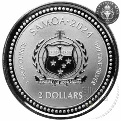 1 oz Jesus the Creator Ježíš Stvořitel SAMOA 2024 kolor Ag