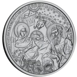 stříbrný round 1 oz BETLÉMSKÉ ZROZENÍ Prooflike .999Ag