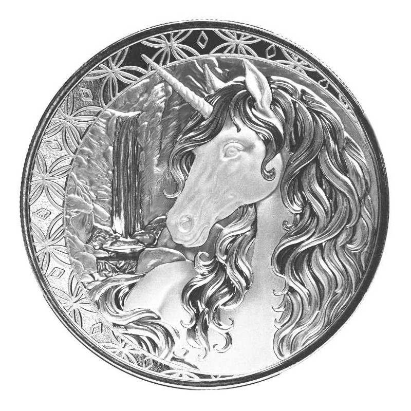 silver coin 1 oz Unicorn $1 Fiji 2025 .999Ag