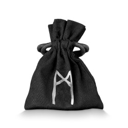 silver cast bar 1 oz Runa Mannaz .9999 Ag Antique + UV