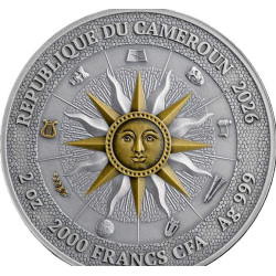 2 oz Erato and Polyhymnia (série Devět múz) CAMEROUN 2026 Antik