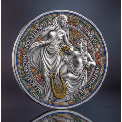 2 oz Erato and Polyhymnia (The Nine muses) CAMEROUN 2026 Antik