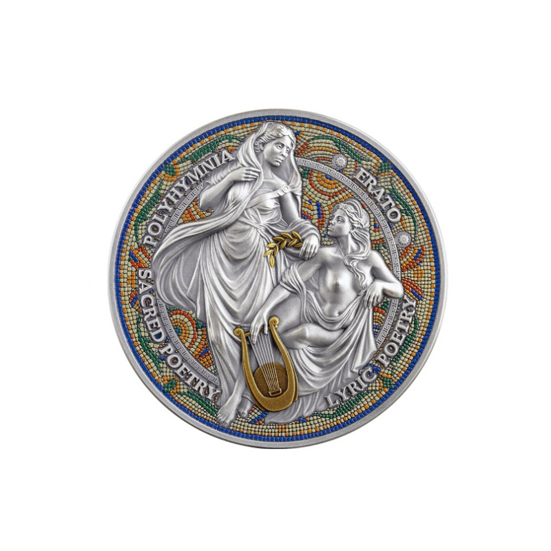 2 oz Erato and Polyhymnia (série Devět múz) CAMEROUN 2026 Antik